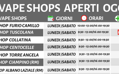 Negozi Sigarette Elettroniche Aperti Oggi